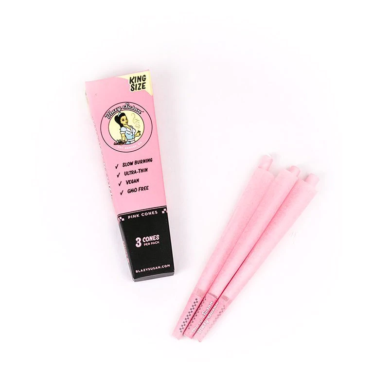 Blazy Susan King Size Pink Pre Rolled Cones - PVRE Products
