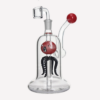 Octopus Dab Oil Rig with 14mm Quarts Banger 7.5" Red
