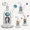 Octopus Dab Oil Rig with 14mm Quarts Banger 7.5" Red - Image 2