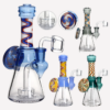 Dab Oil Rig with Showerhead Perc 14mm Quartz Banger 7" Yellow - Image 2