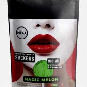 MEGA THC Infused Suckers | Magic Melon 100mg | 300mg THC