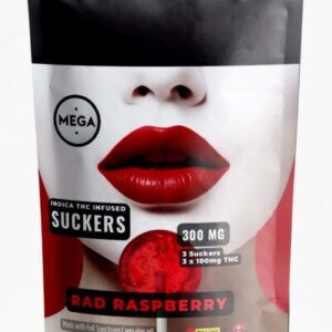 MEGA THC Infused Suckers | Rad Raspberry 100mg | 300mg THC