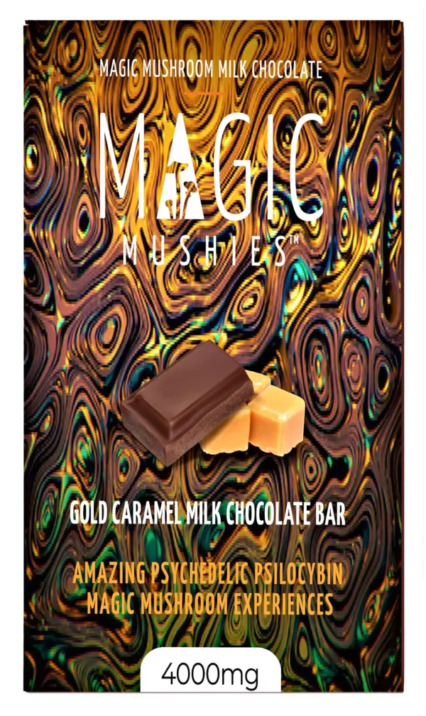 Magic Mushroom Gold Caramel Milk Chocolate Bar 4000mg - Image 2