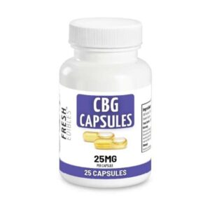 Fresh Edibles CBG Capsules 625mg (25 capsules x 25mg)