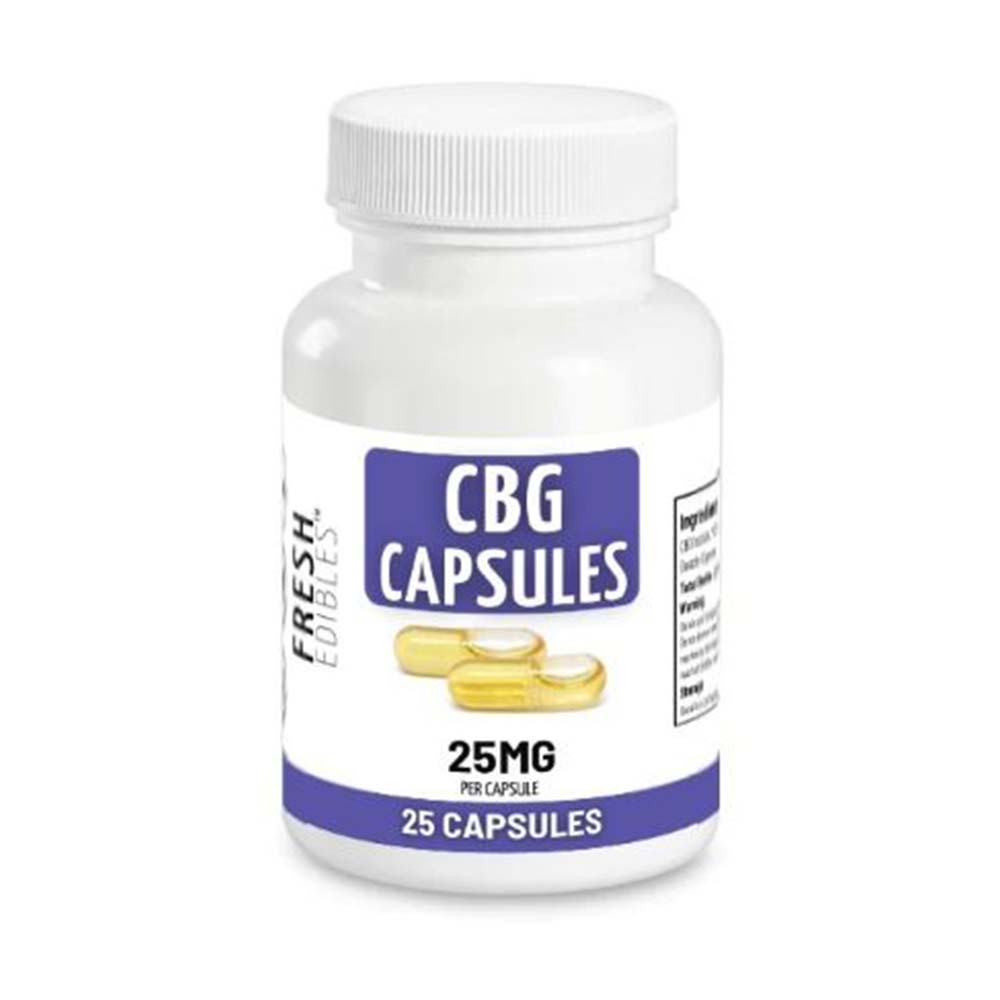 Fresh Edibles CBG Capsules 625mg (25 capsules x 25mg)