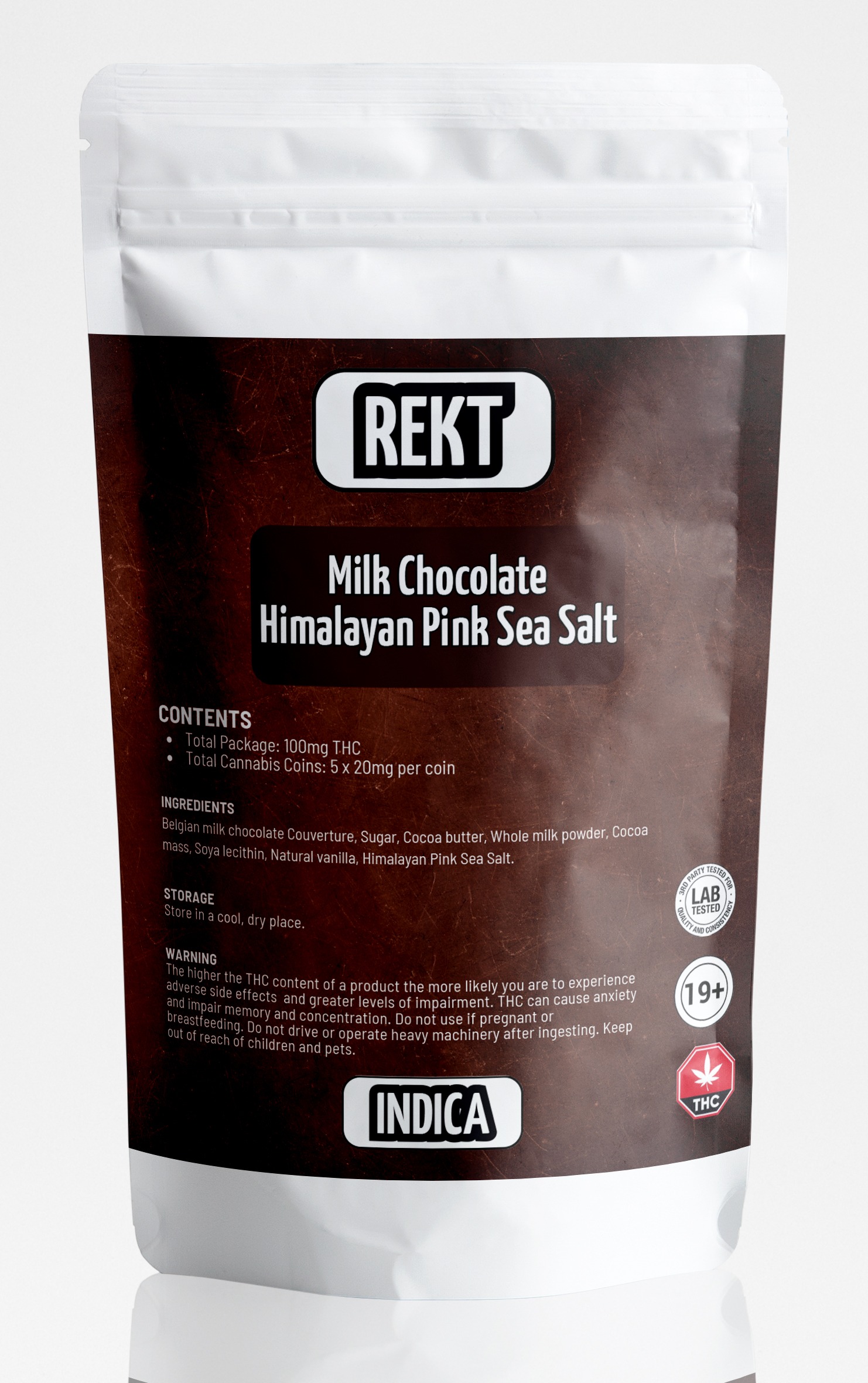 REKT Cannabis Coins Himalayan Pink Sea Salt | 100mg THC - Image 3