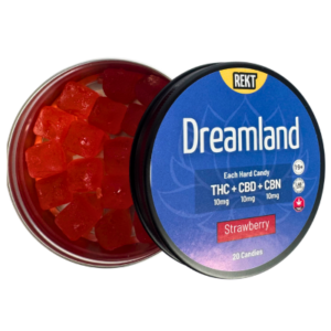Dreamland THC CBD CBN (Hard Candy) Strawberry – 20 Pack