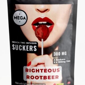THC Infused Suckers | Righteous Root Beer | 100mg | 300mg THC