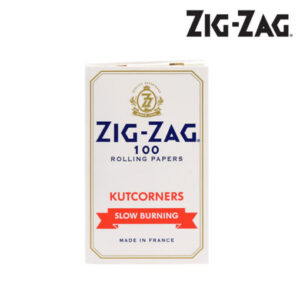 ZIG ZAG KUTCORNERS WHITE SLOWBURN ROLLING PAPERS, BOX/25
