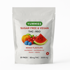 Yummies Sugar Free Mixed Fruit Gummies - 2000mg THC (Vegan)